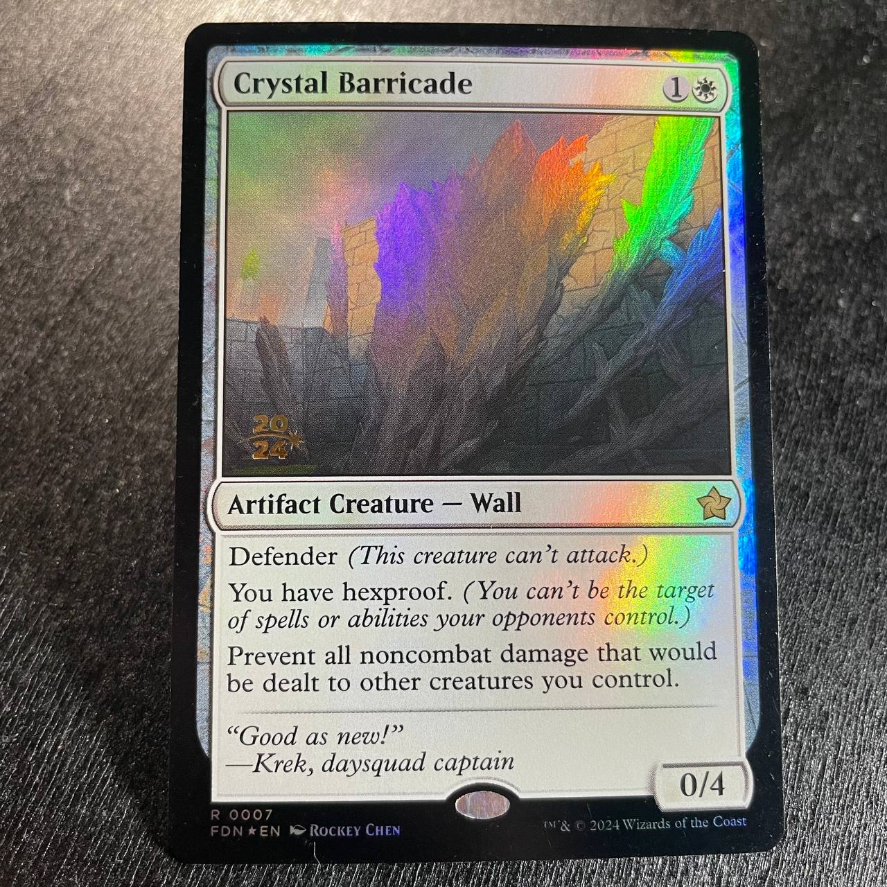 Crystal Barricade FOIL prerelease
